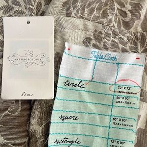 Anthropology home new round tablecloth